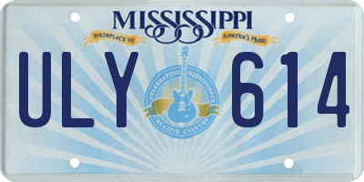 MS license plate ULY614