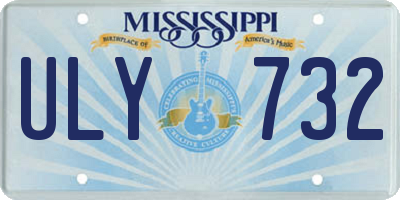 MS license plate ULY732