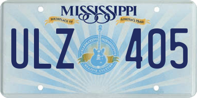 MS license plate ULZ405