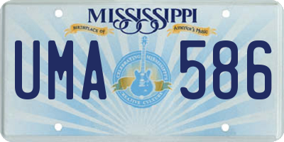 MS license plate UMA586