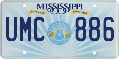 MS license plate UMC886