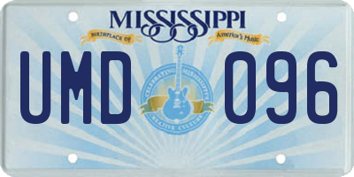 MS license plate UMD096