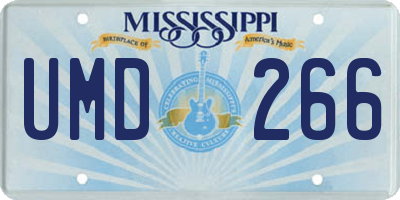 MS license plate UMD266