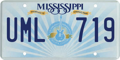 MS license plate UML719
