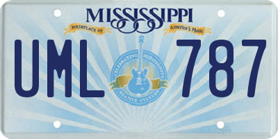 MS license plate UML787