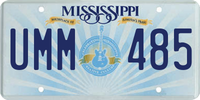 MS license plate UMM485