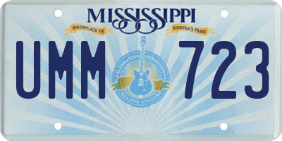 MS license plate UMM723