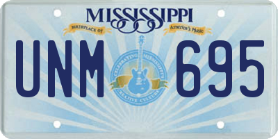 MS license plate UNM695