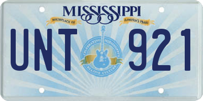 MS license plate UNT921