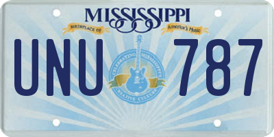 MS license plate UNU787