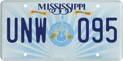 MS license plate UNW095