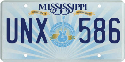 MS license plate UNX586