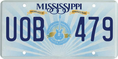 MS license plate UOB479