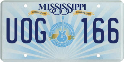 MS license plate UOG166