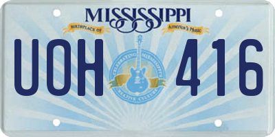 MS license plate UOH416