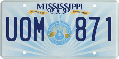 MS license plate UOM871