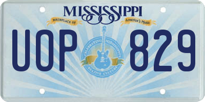 MS license plate UOP829