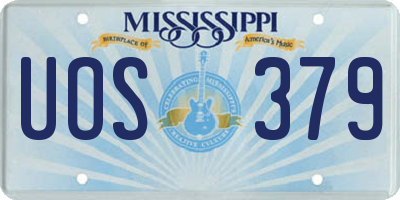 MS license plate UOS379