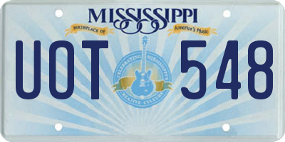 MS license plate UOT548