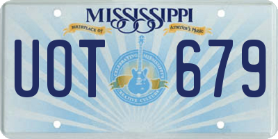 MS license plate UOT679