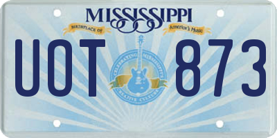 MS license plate UOT873