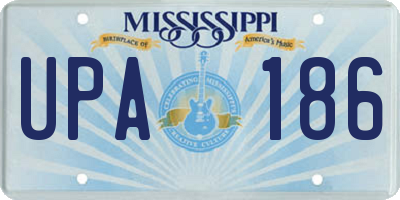 MS license plate UPA186