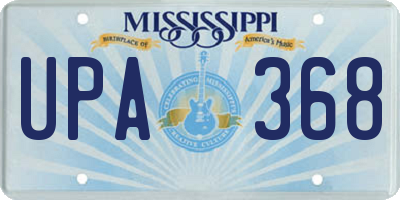 MS license plate UPA368