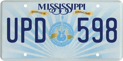 MS license plate UPD598