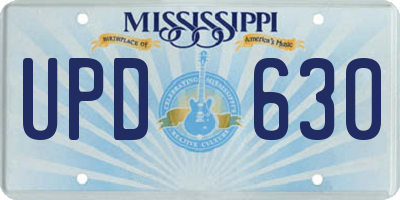 MS license plate UPD630