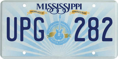MS license plate UPG282