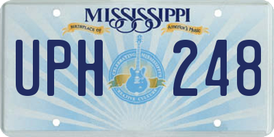 MS license plate UPH248