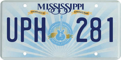 MS license plate UPH281