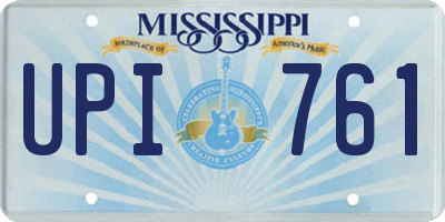 MS license plate UPI761