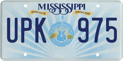 MS license plate UPK975