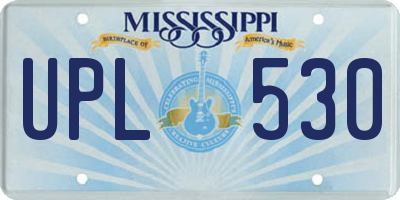 MS license plate UPL530