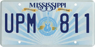 MS license plate UPM811