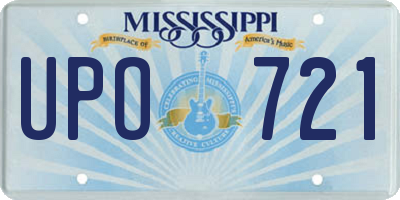 MS license plate UPO721