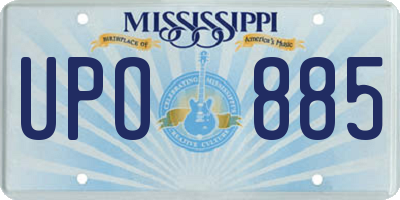 MS license plate UPO885