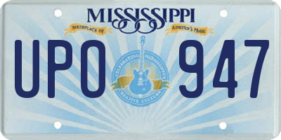 MS license plate UPO947