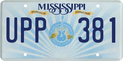 MS license plate UPP381