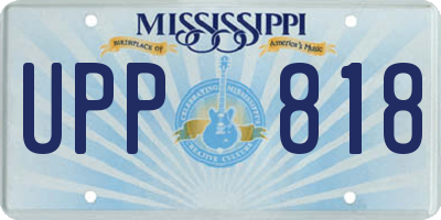 MS license plate UPP818