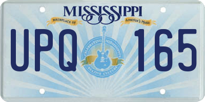 MS license plate UPQ165