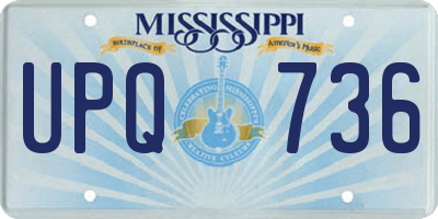 MS license plate UPQ736