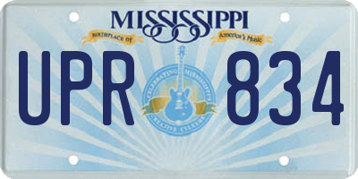MS license plate UPR834