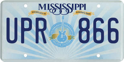 MS license plate UPR866