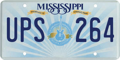 MS license plate UPS264