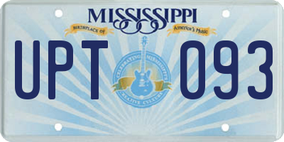MS license plate UPT093