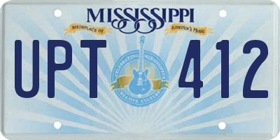 MS license plate UPT412