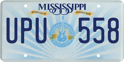 MS license plate UPU558
