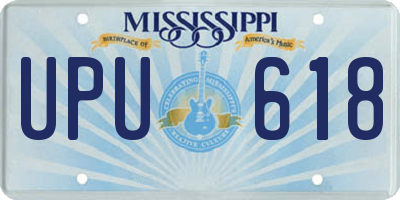 MS license plate UPU618